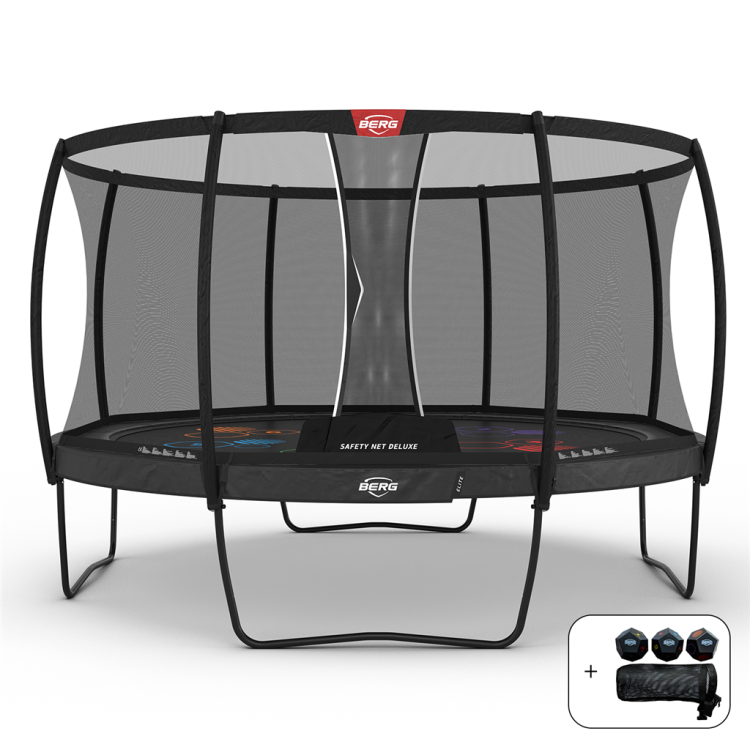 Trampolina BERG Elite Regular 430 Grey Levels + Safety Net Deluxe