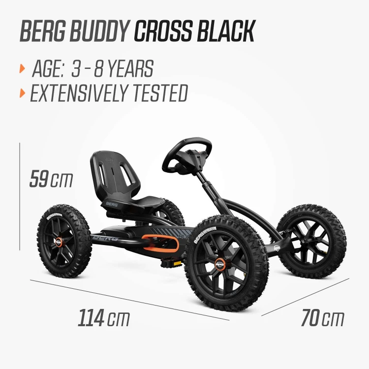 BERG Buddy Cross Black + Handbrake